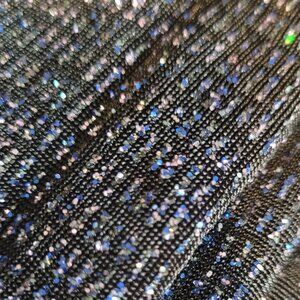 Sparkle Jersey Black Fabric 1 1/2 yards